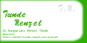 tunde menzel business card